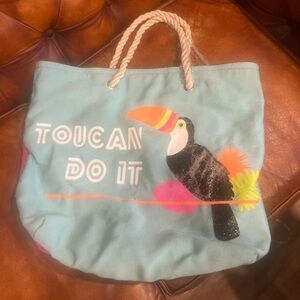 “Toucan Do It” tote bag in used condition